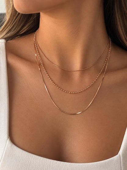 Collier triple Trinity Gold