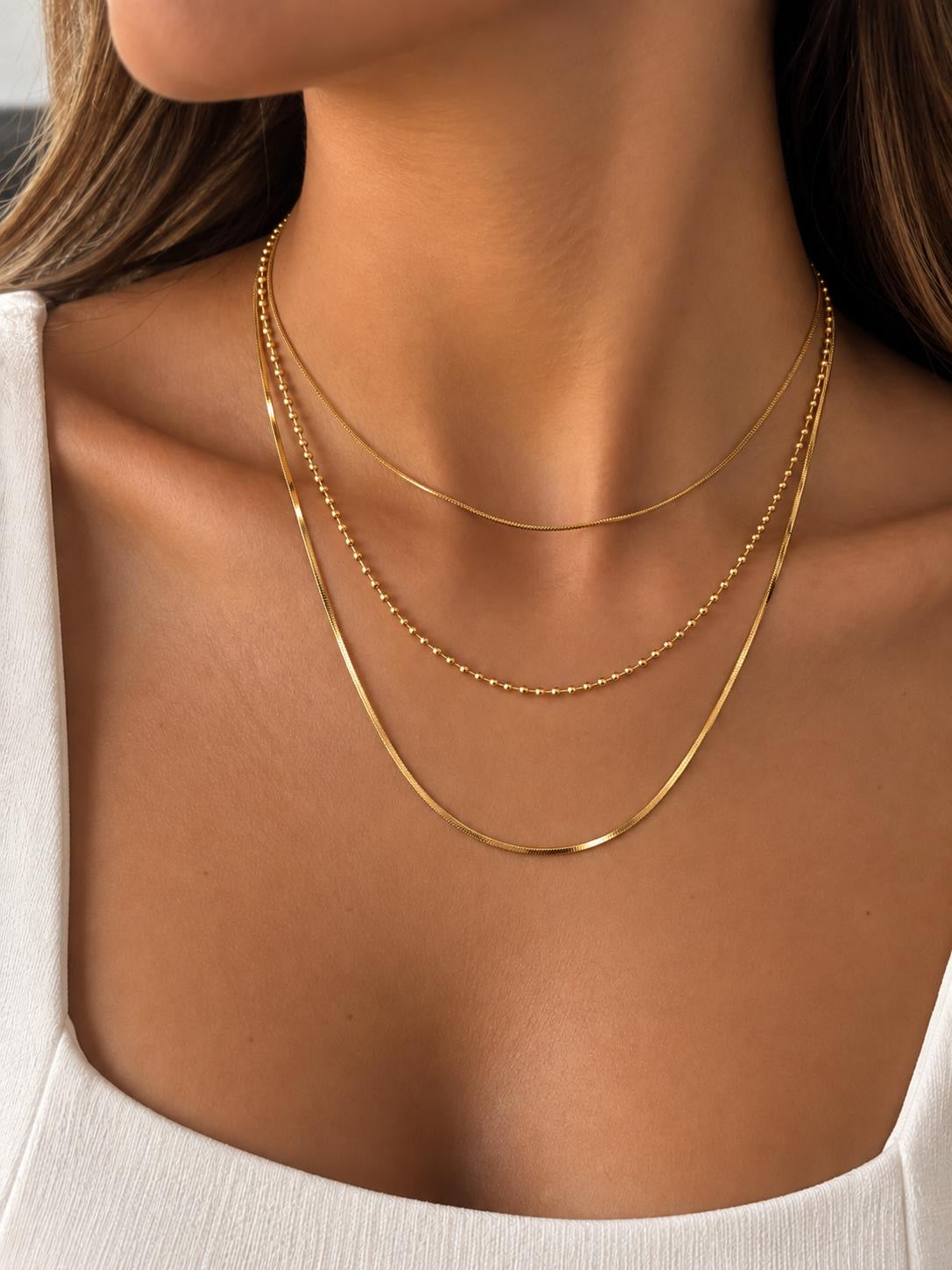 Collier triple Trinity Gold
