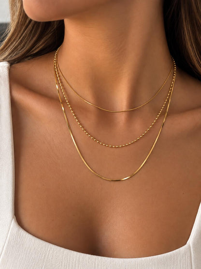 Collier triple Trinity Gold